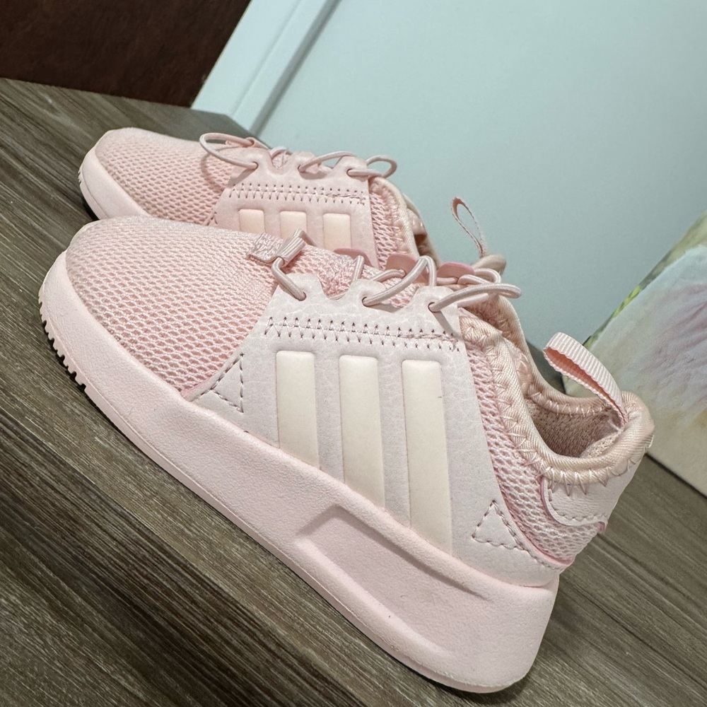 Adidas Pink Sneakers with Knit Upper and Streamlined Design